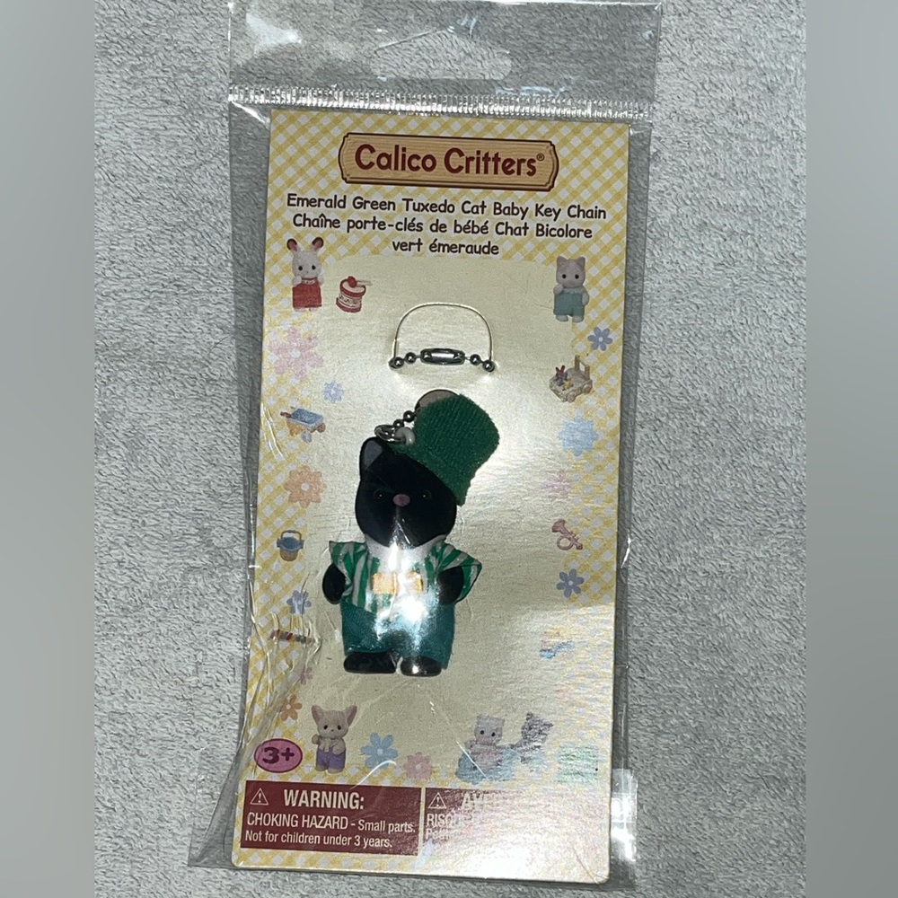Calico Critters Emerald Green Baby Cat Keychain NEW NWT LAST ONE